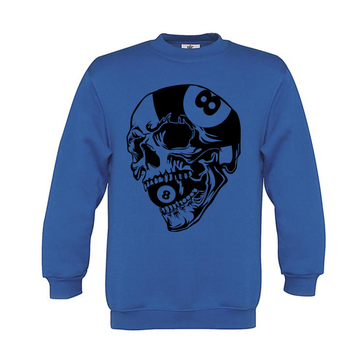 Sweatshirt Kinder Billard 8 Ball Totenkopf