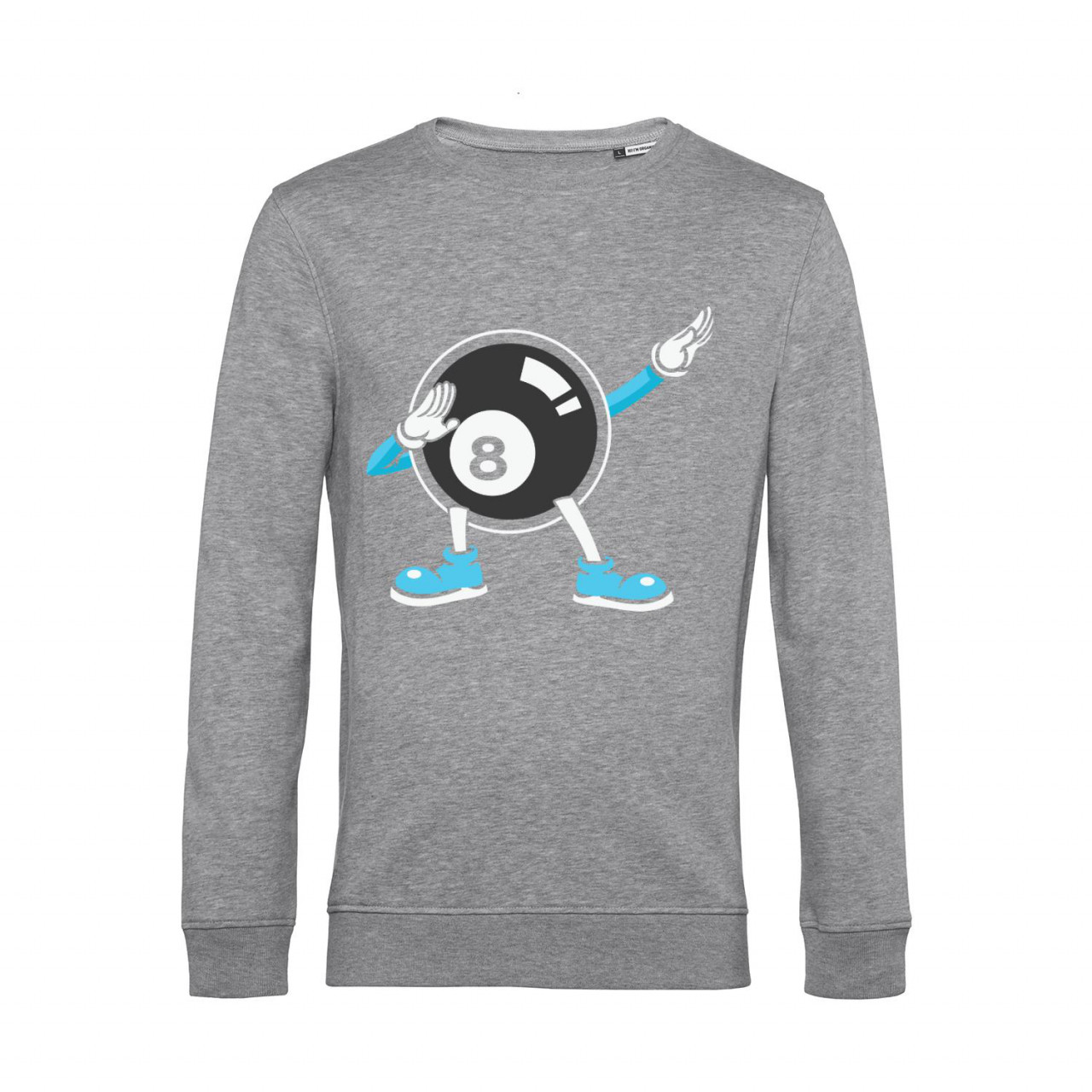 Nachhaltiges Sweatshirt Herren Billard - schwarze Acht Dab