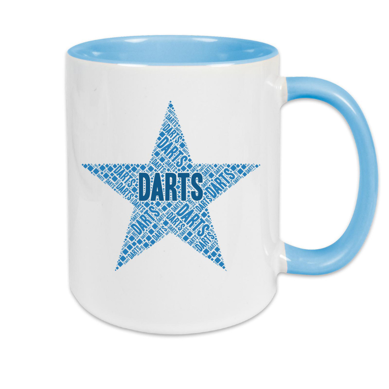 Tasse zweifarbig Darts Stern