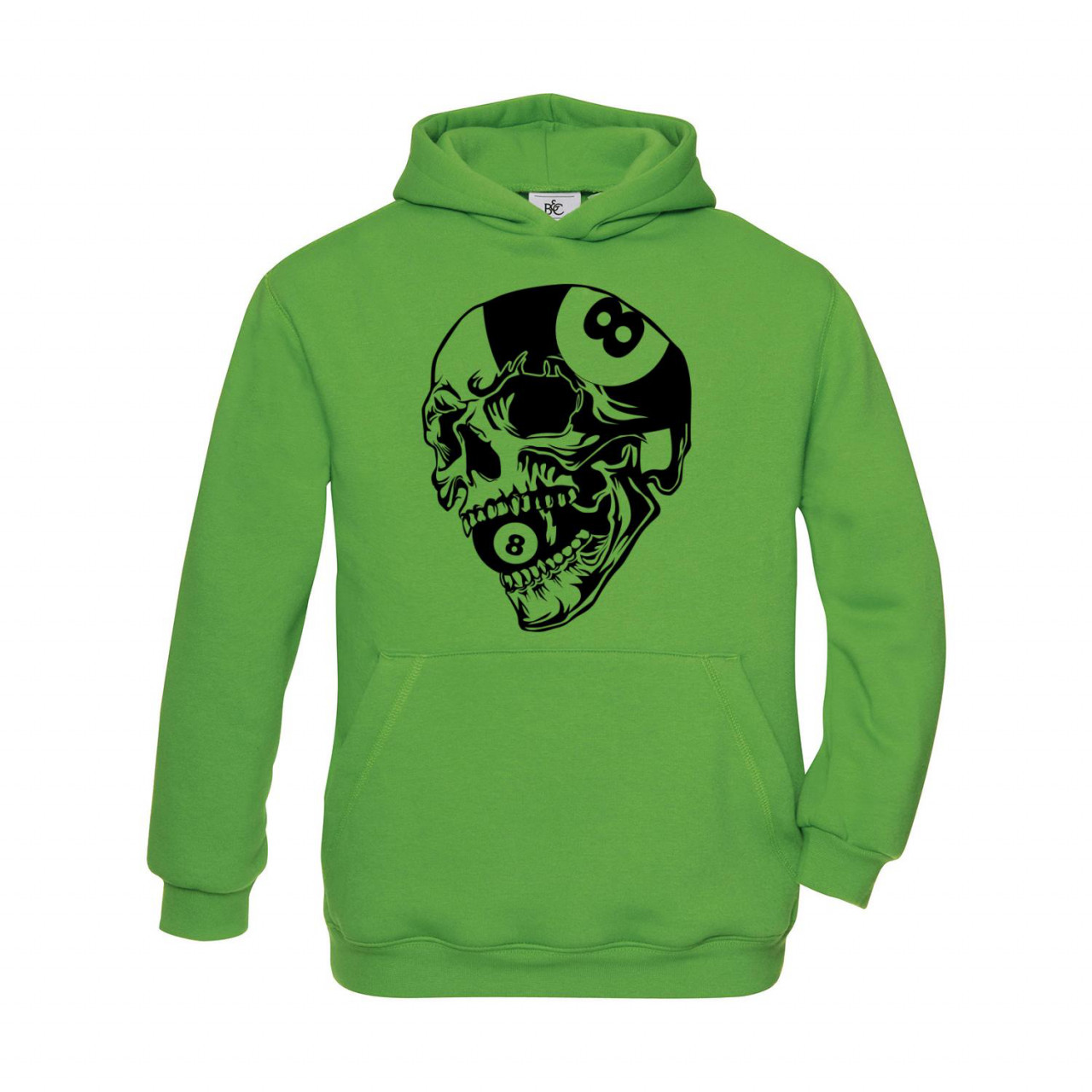 Hoodie Kinder Billard 8 Ball Totenkopf