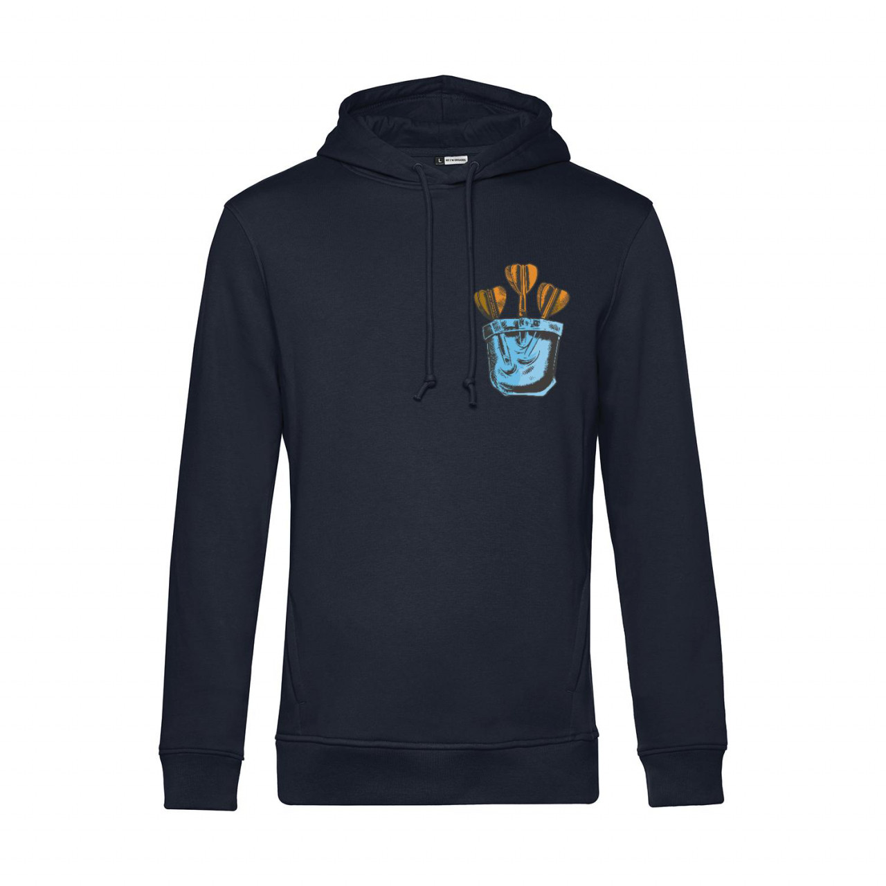 Nachhaltiger Hoodie Herren Darts Pocket