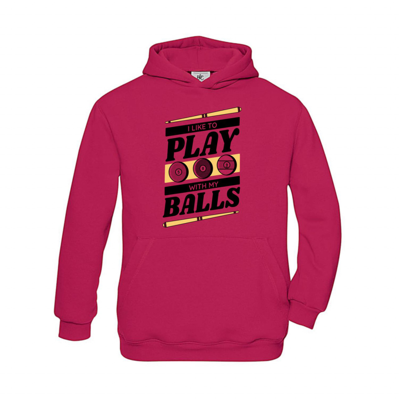 Hoodie Kinder Billard - I like to play with my balls
