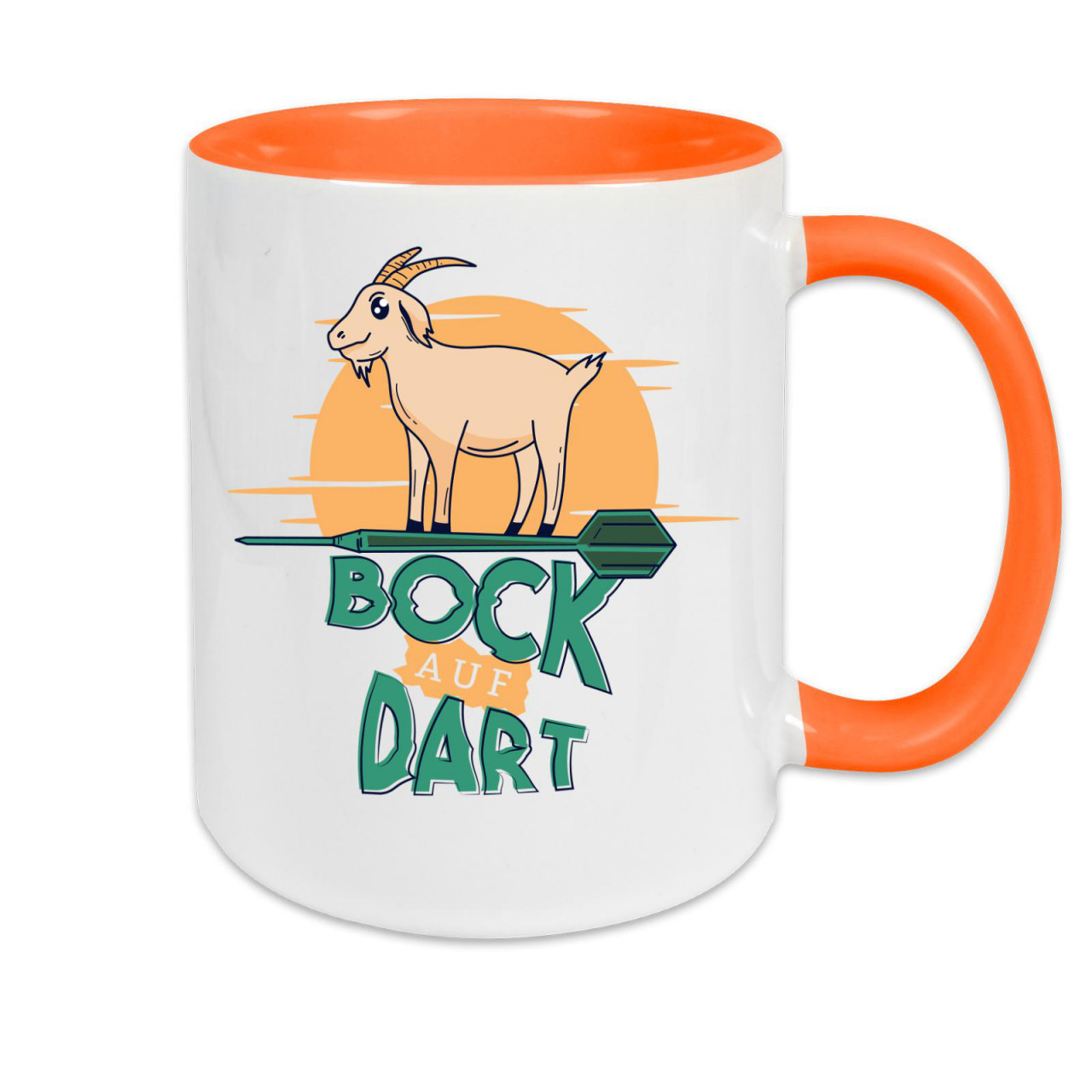 Tasse zweifarbig Bock auf Dart
