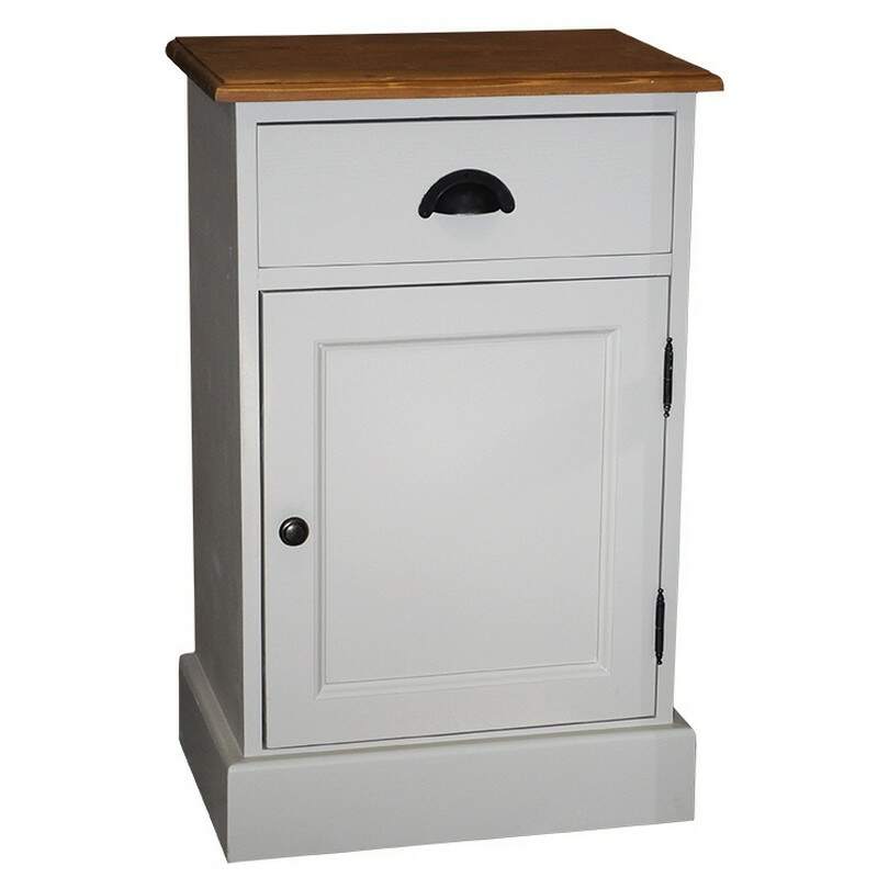 Landhaus-Nachttisch mit Schublade - Eichenplatte Konfigurator alles frei wählbar