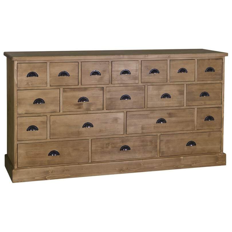 Landhaus Apothekerkommode groß - Eichenplatte Konfigurator alles frei wählbar