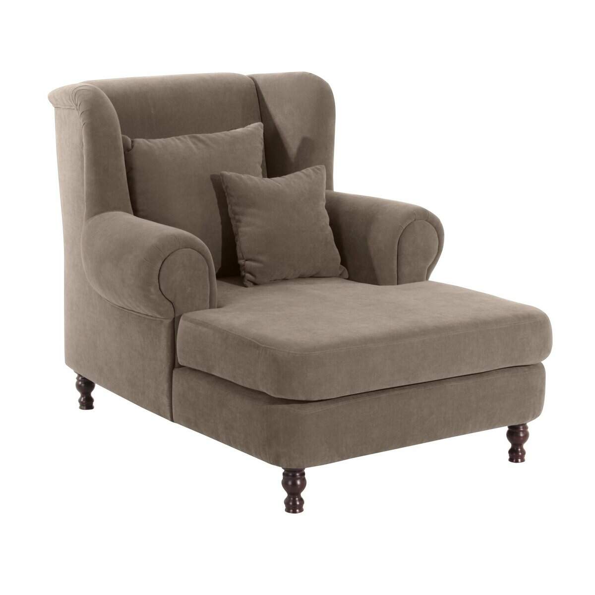 Big-Sessel Madeleine, inkl. 2 Zierkissen Veloursstoff sahara