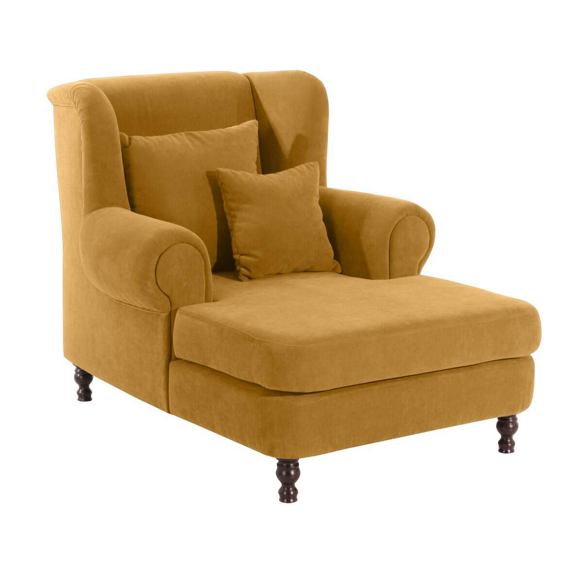 Big-Sessel Madeleine, inkl. 2 Zierkissen Veloursstoff mais