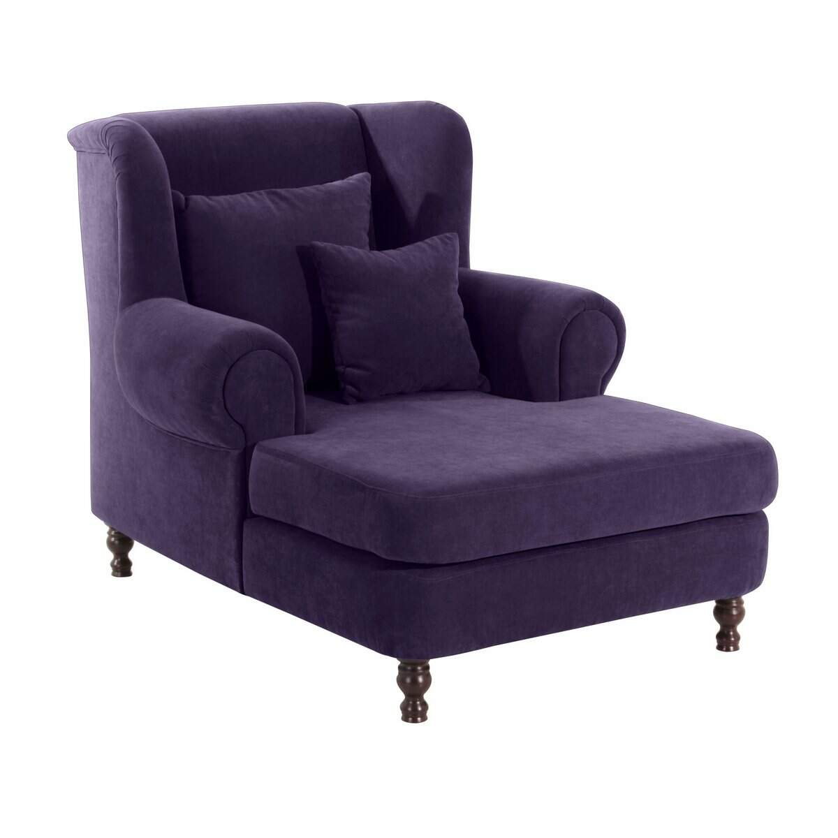 Big-Sessel Madeleine, inkl. 2 Zierkissen Veloursstoff violett