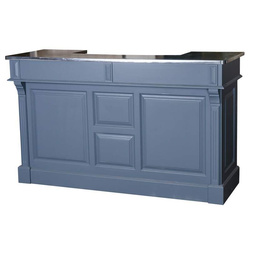 Landhausbar Salzburg (160cm) - Zinkplatte Konfigurator alles frei wählbar