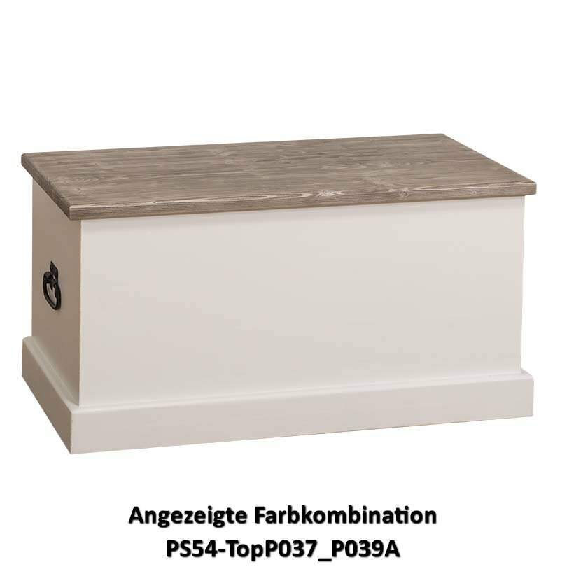 Massivholz Truhe im Landhausstil - Eichenplatte shabby chic / antik look