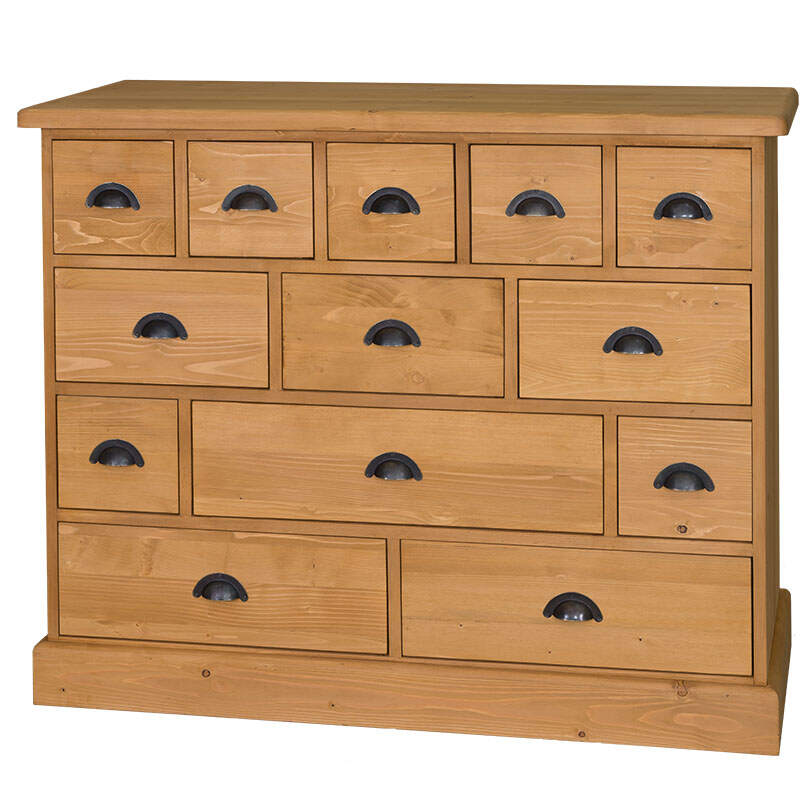 Apothekerschrank im Landhausstil - Eichenplatte Konfigurator alles frei wählbar