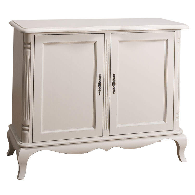 Konsole im Landhausstil - Eichenplatte shabby chic / antik look