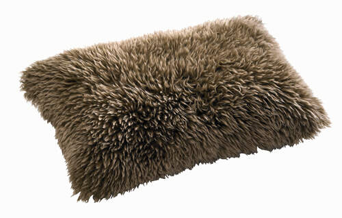 Kuschelkissen Neuseeland Lammfell 40 x 60 cm Sahara