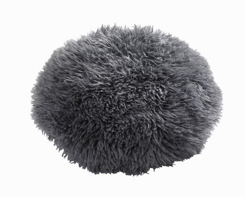 Kuschelkissen Neuseeland Lammfell Rund 40 cm Grey