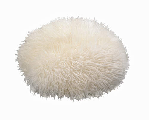Kuschelkissen Neuseeland Lammfell Rund 40 cm Natural