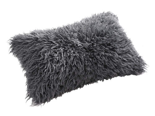 Kuschelkissen Neuseeland Lammfell klein 30 x 50 cm Grey