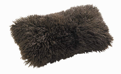 Kuschelkissen Neuseeland Lammfell klein 30 x 50 cm Mocha