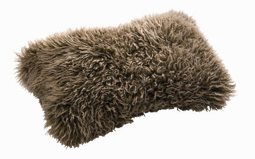 Kuschelkissen Neuseeland Lammfell klein 30 x 50 cm Sahara