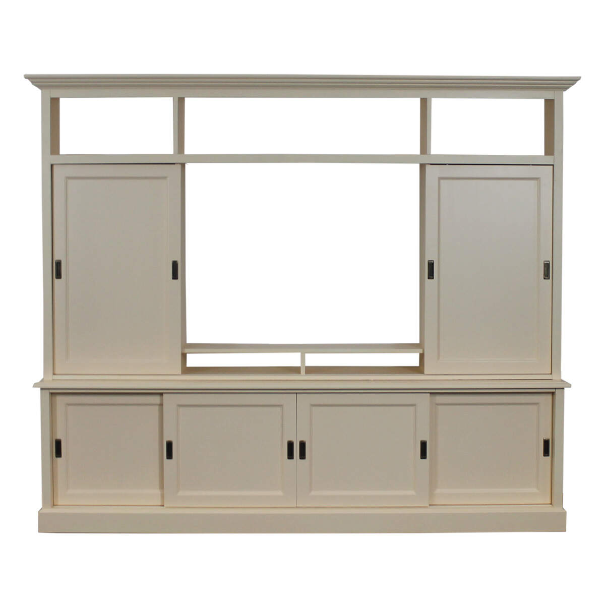 TV Wohnwand im Landhausstil Eierschale