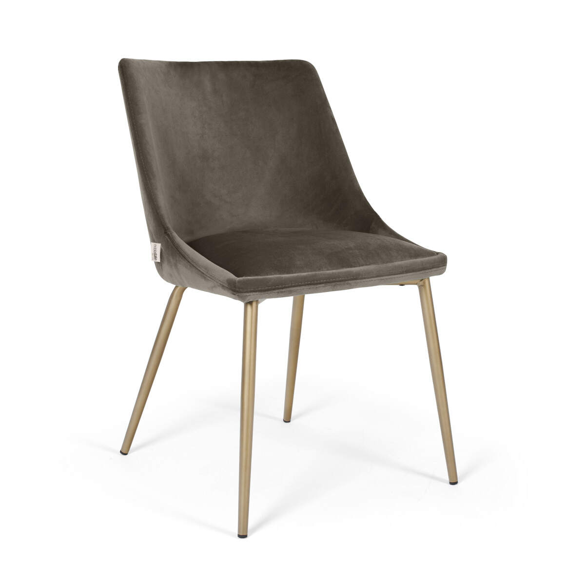 Moderner Konferenzstuhl mit Metallgestell Gold Schokolade