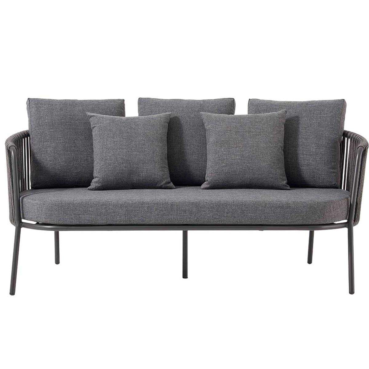 Outdoor-Lounge-Sofa 2-Sitzer Gastronomie, dunkelgrau