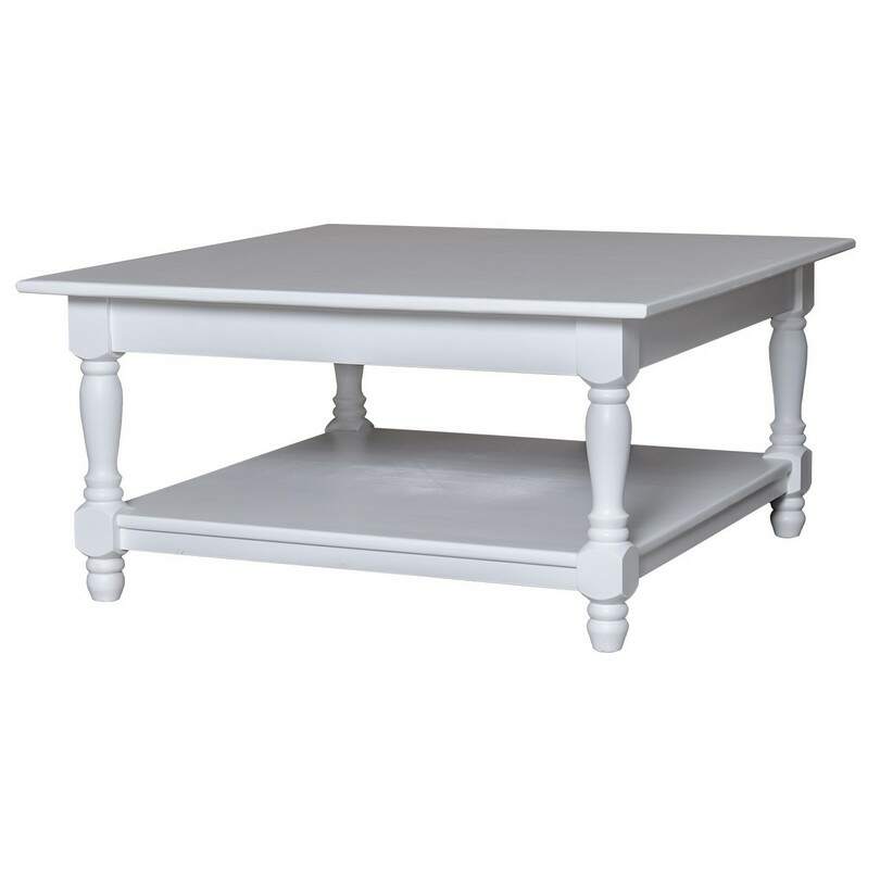 Quadratischer Couchtisch Alois im Landhausstil Konfigurator alles frei wählbar