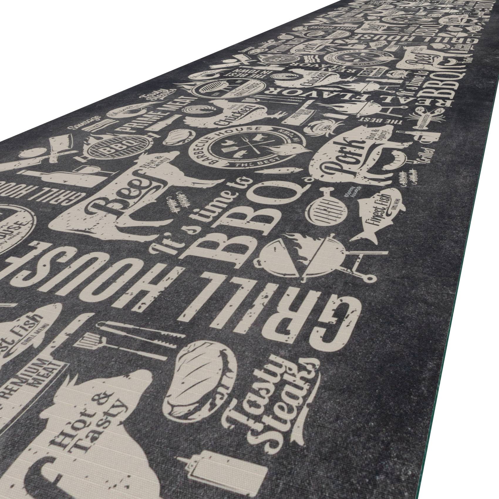 Küchenläufer Küchenteppich Läufer Flur Teppichläufer Sprinty Grill House 52cm Breite 100x52cm