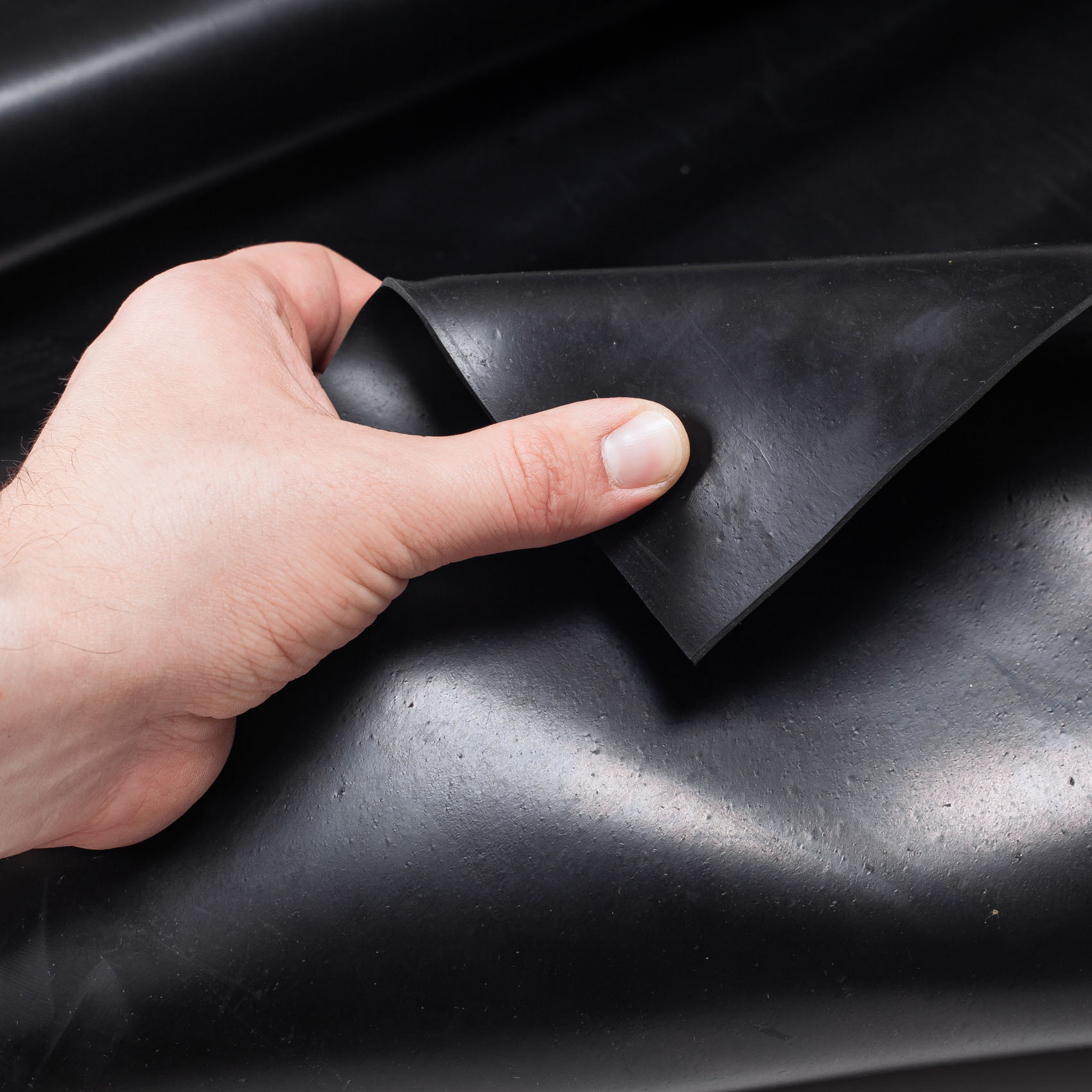 SBR Gummimatte Meterware Gummi Bodenbelag Glatt Schwarz Stärke: 1mm 100cm Breite 50 x 100cm