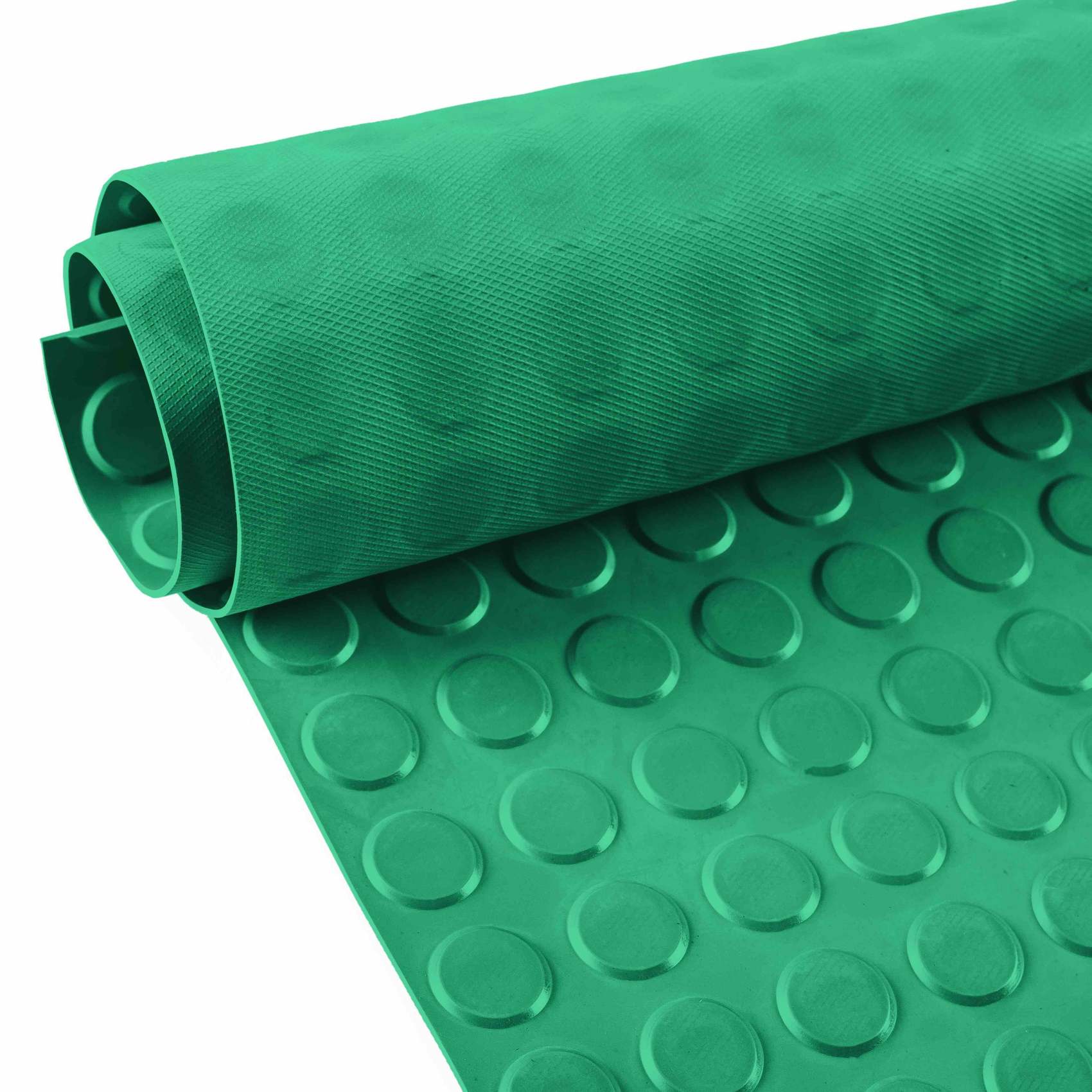 TPE Gummimatten Boden Gummiläufer Grün Noppen Bodenbelag 3mm -100 cm Breit 50 x 100cm