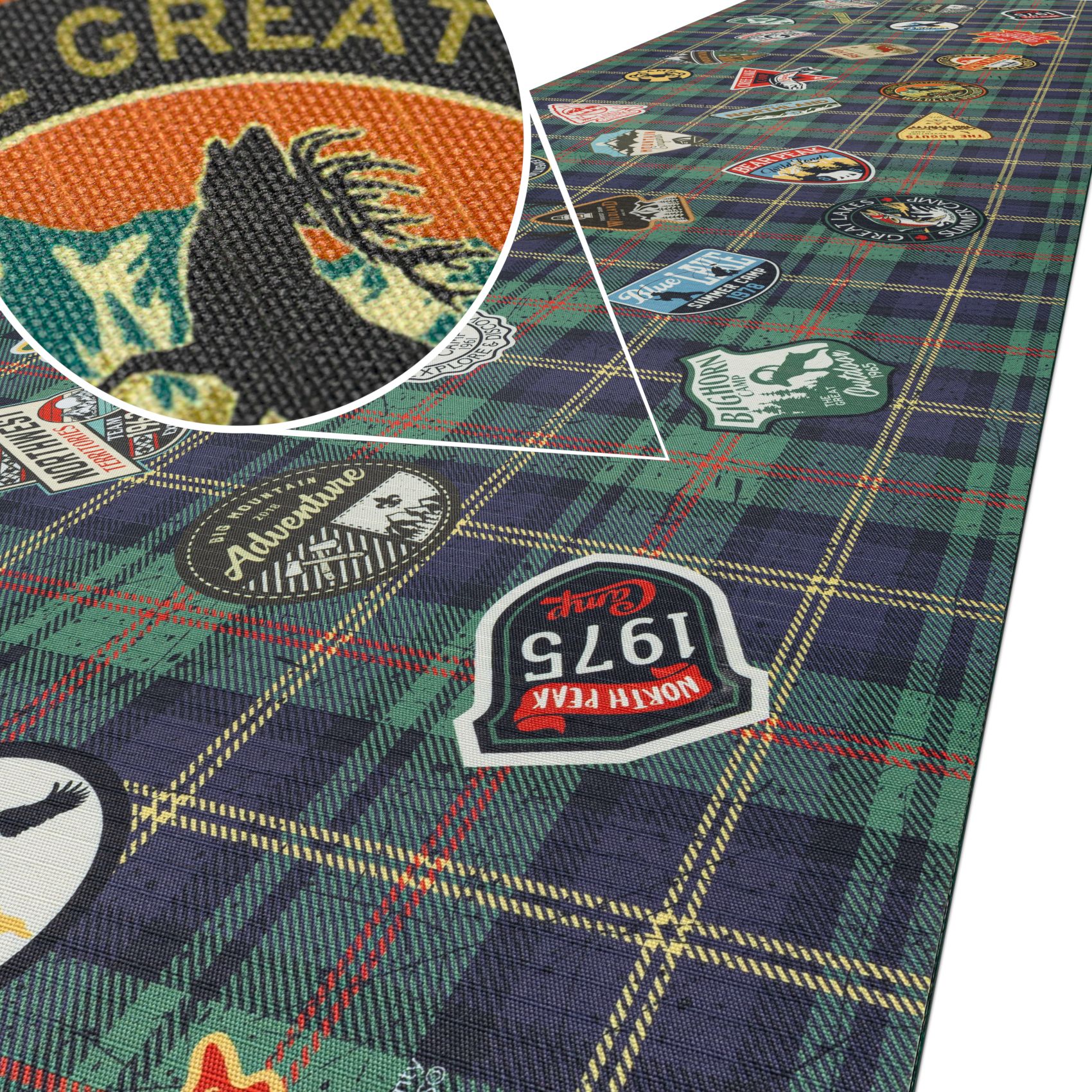 Küchenläufer waschbar Textil + PVC Küchenteppich rutschfest Sprinty Pesca Mehrfarbig 50cm Breit 100x52cm