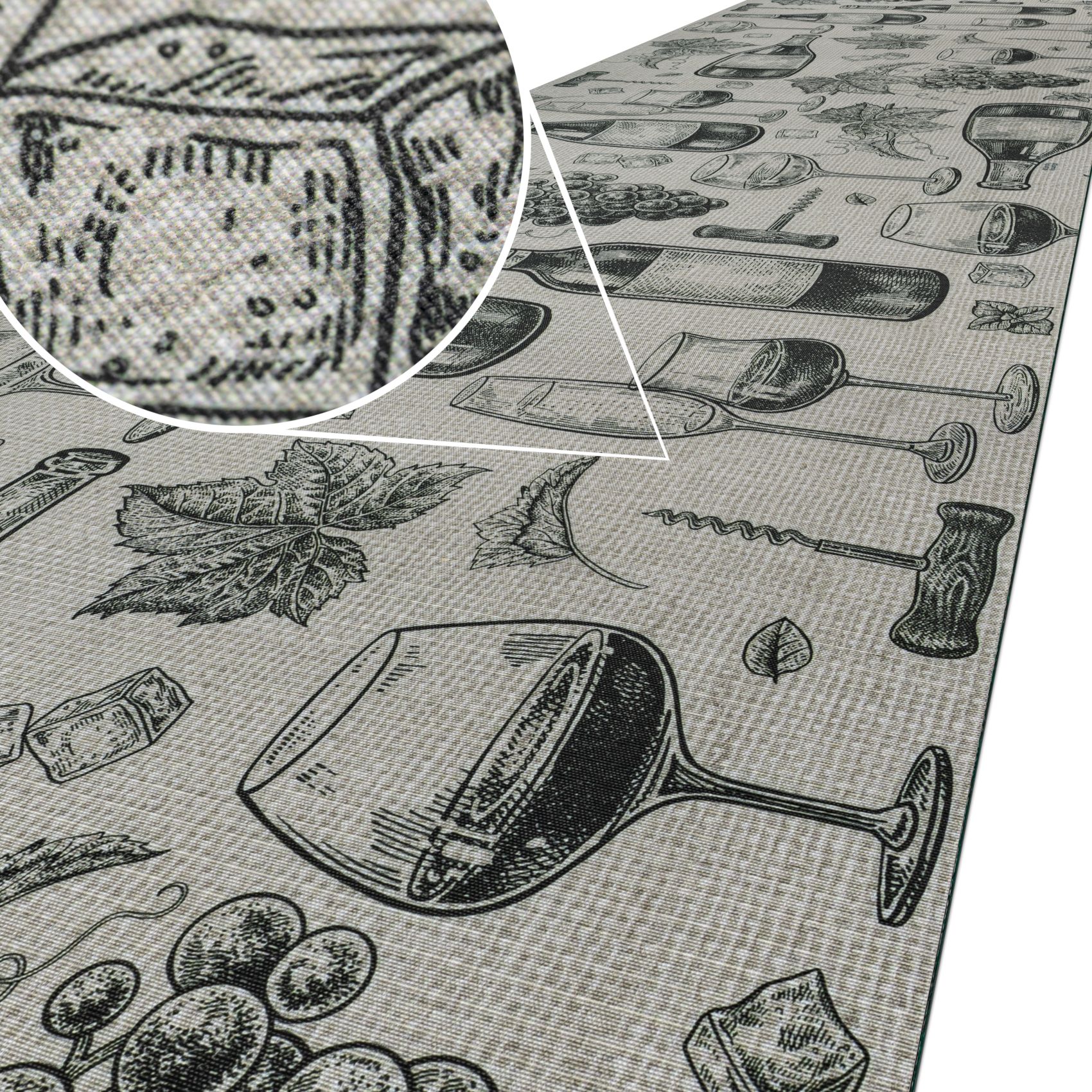 Küchenläufer waschbar Textil + PVC Küchenteppich rutschfest Sprinty Mehrfarbig 50cm Breit 180x52cm