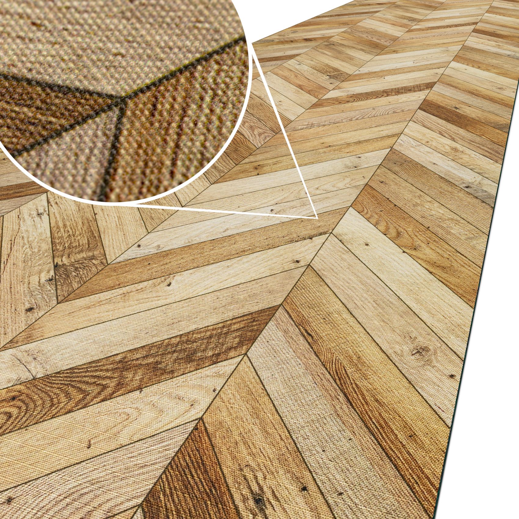 Küchenläufer waschbar Küchenteppich rutschfest Sprinty Parkett 52cm Breite 100x52cm