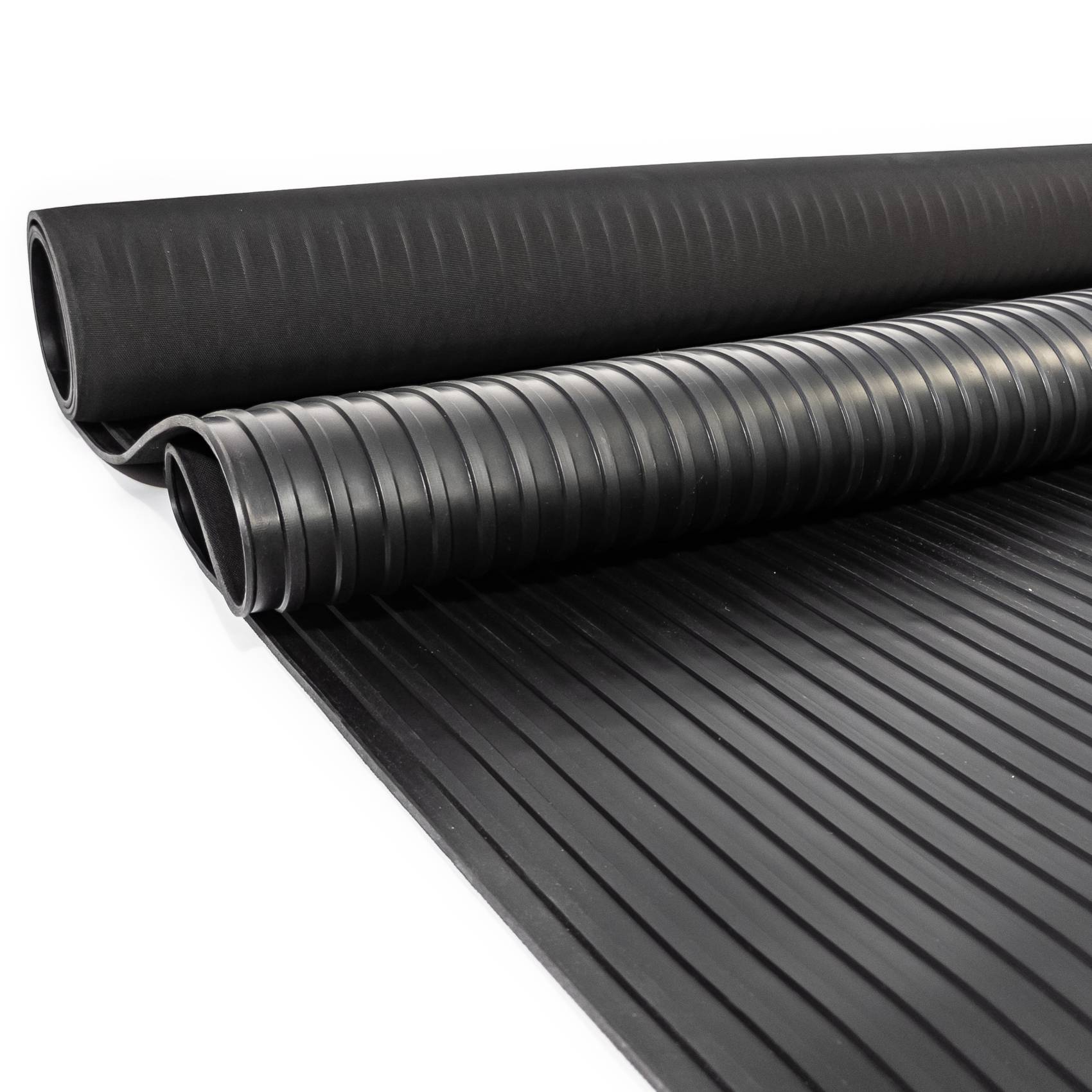 SBR Gummimatte Meterware Gummi Bodenbelag Breitriefen Schwarz Stärke: 3mm 100cm Breite 50 x 100cm