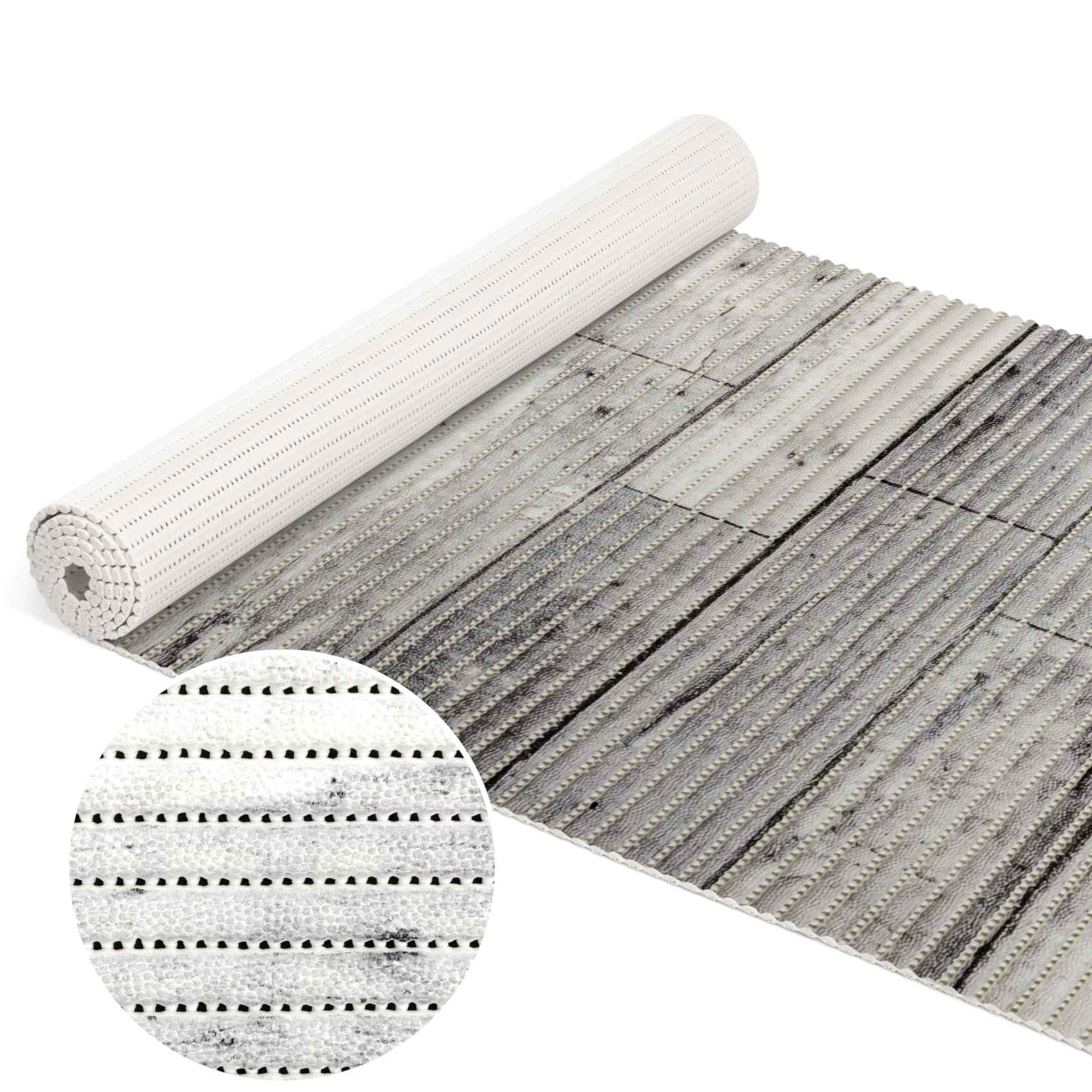 Weichschaummatte Badematte Weichschaum Bad Holzoptik Badläufer 2 Breiten Meterware Holz Grau 65cm 100cm