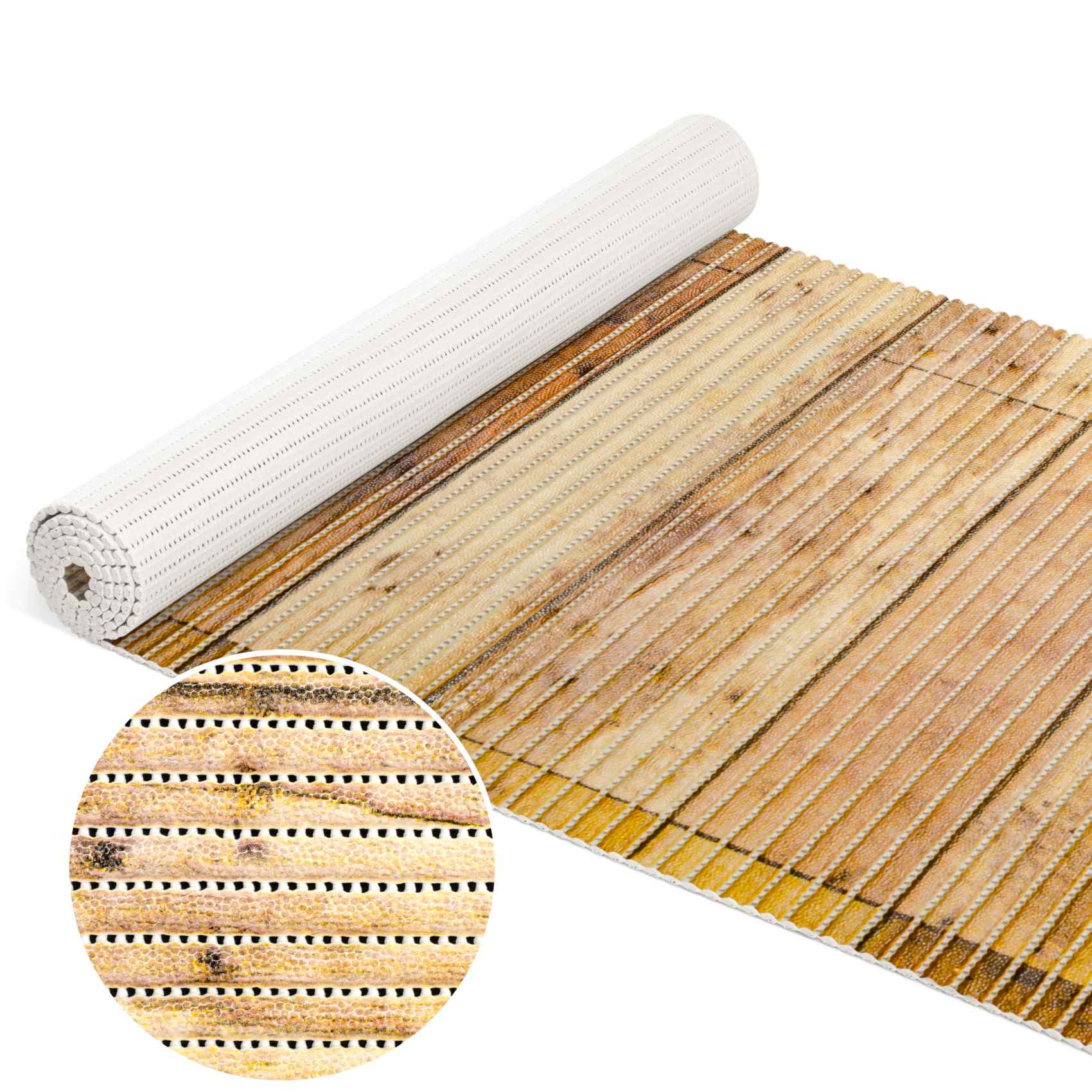 Weichschaummatte Badematte Weichschaum Bad Holzoptik Badläufer 2 Breiten Meterware Holz Braun 65cm 100cm