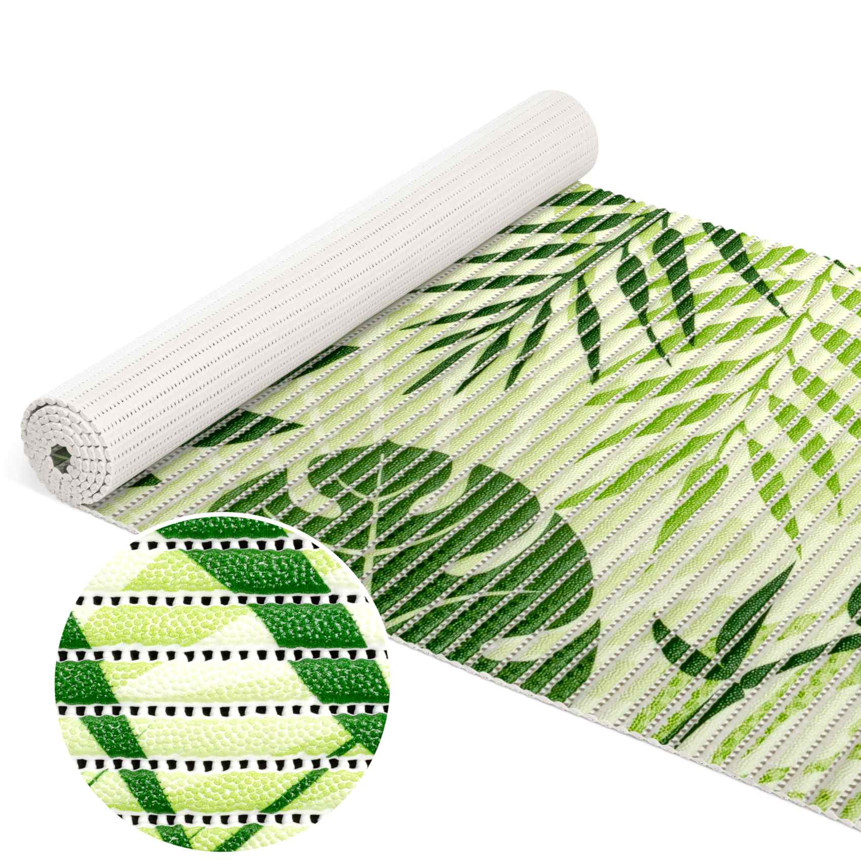 Weichschaummatte Badematte Weichschaum Bad Tropika Grün 2 Breiten Meterware Tropik 65cm 100cm