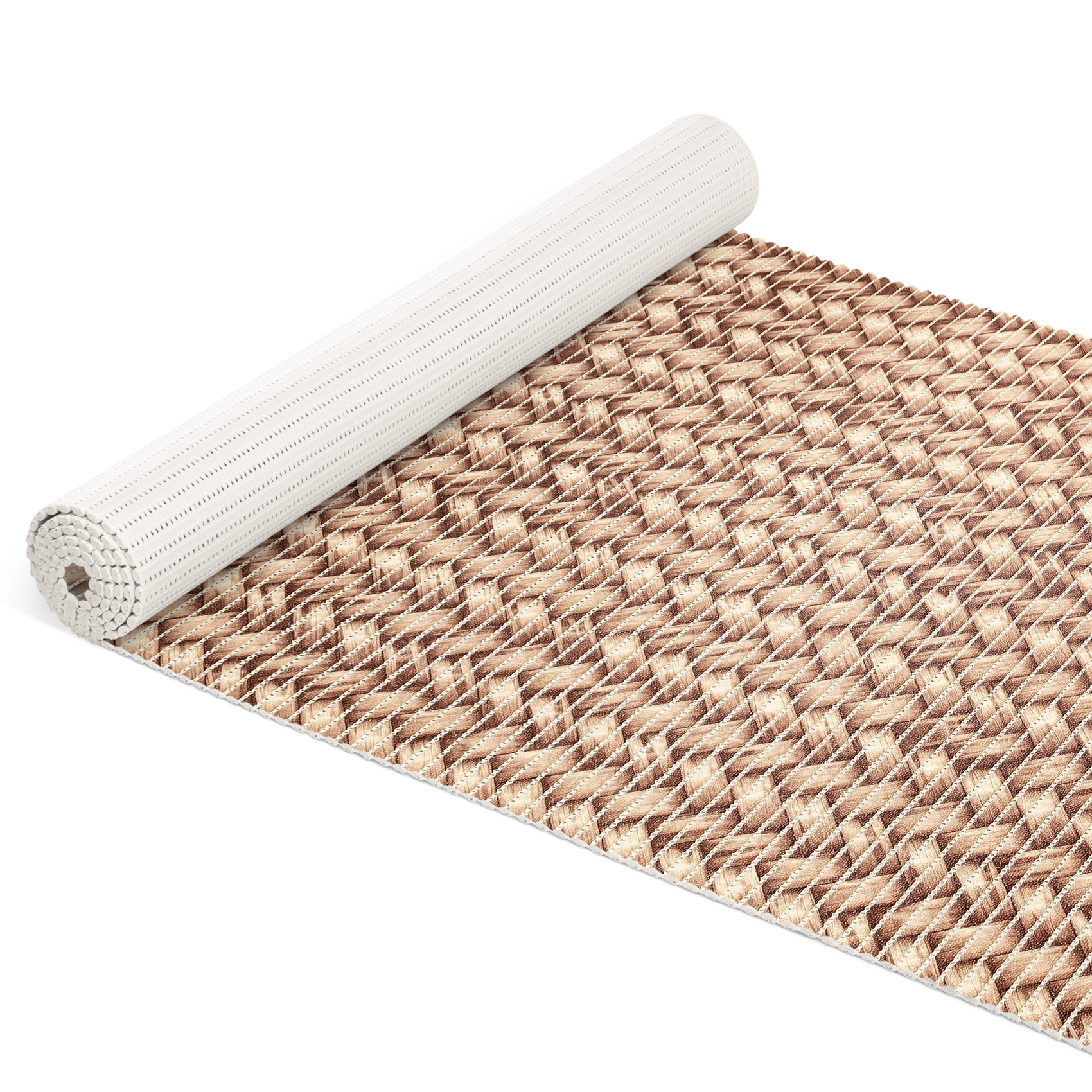 Weichschaummatte Bad Weichschaum Badematte Flechtwerk Beige Breite 65cm Meterware 100x65cm
