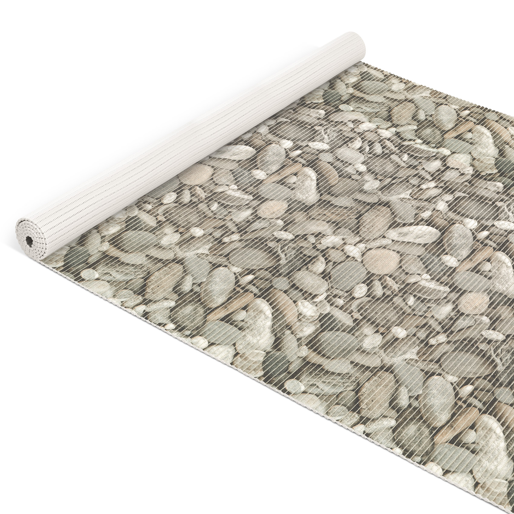 Weichschaummatte Badematte Weichschaum Bad Kieselsteine Grau Breite 130cm Meterware 100x130cm