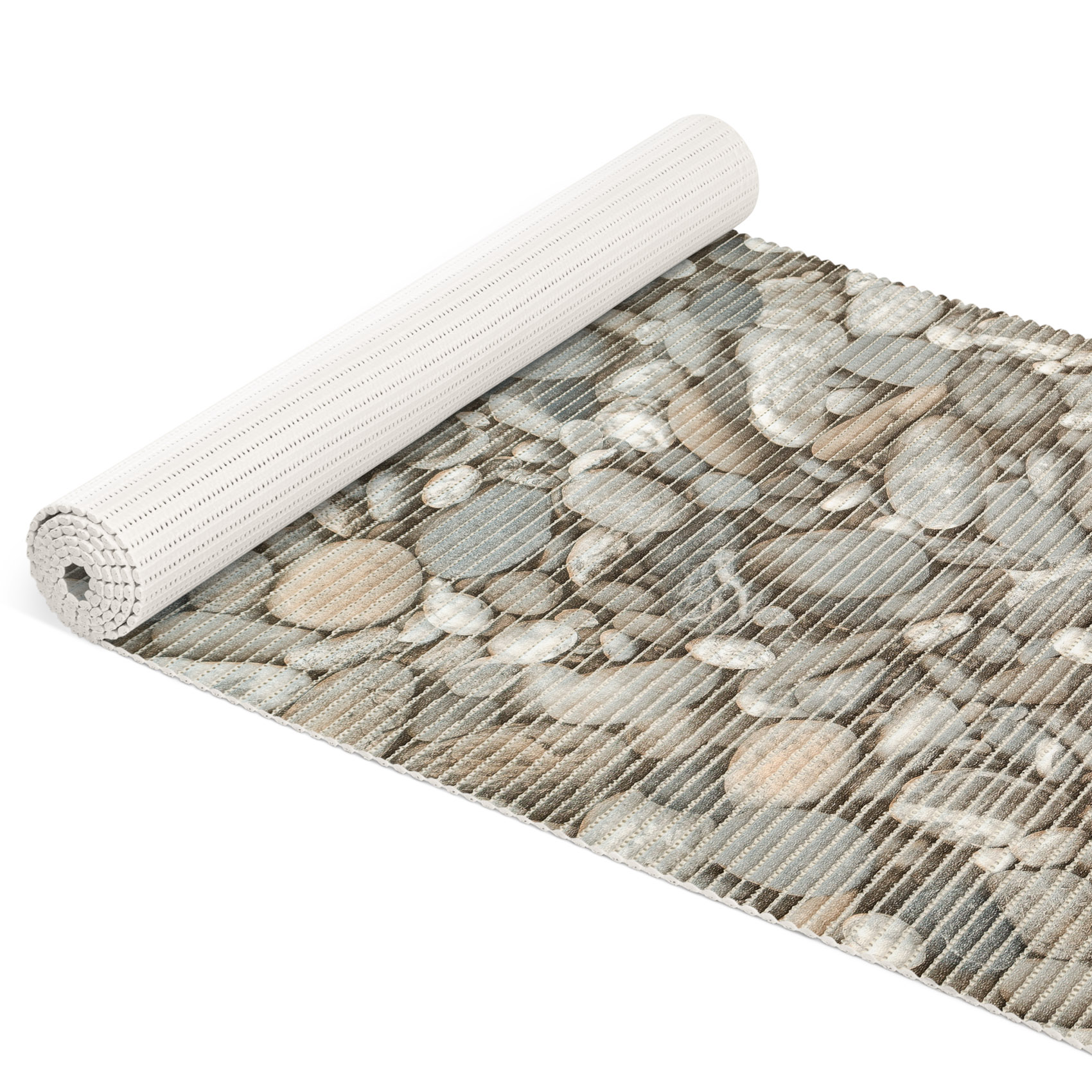 Weichschaummatte Bad Weichschaum Badematte Steine Kieselsteine Grau Breite 65cm Meterware 100x65cm