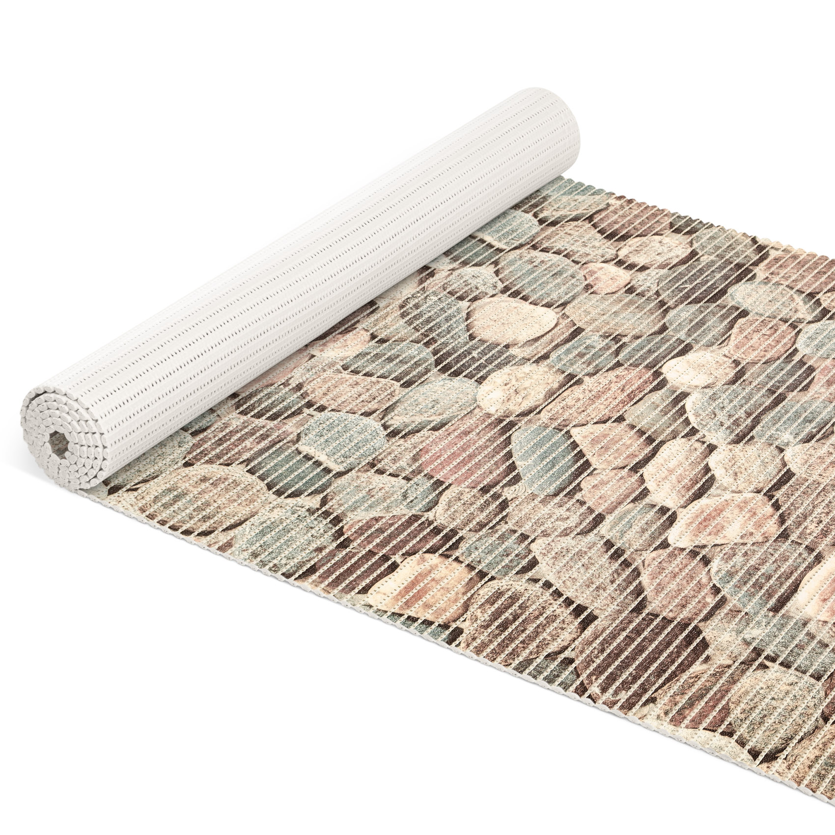 Weichschaummatte Bad Weichschaum Badematte Steine Bunt Kieselsteine Breite 65cm Meterware 100x65cm