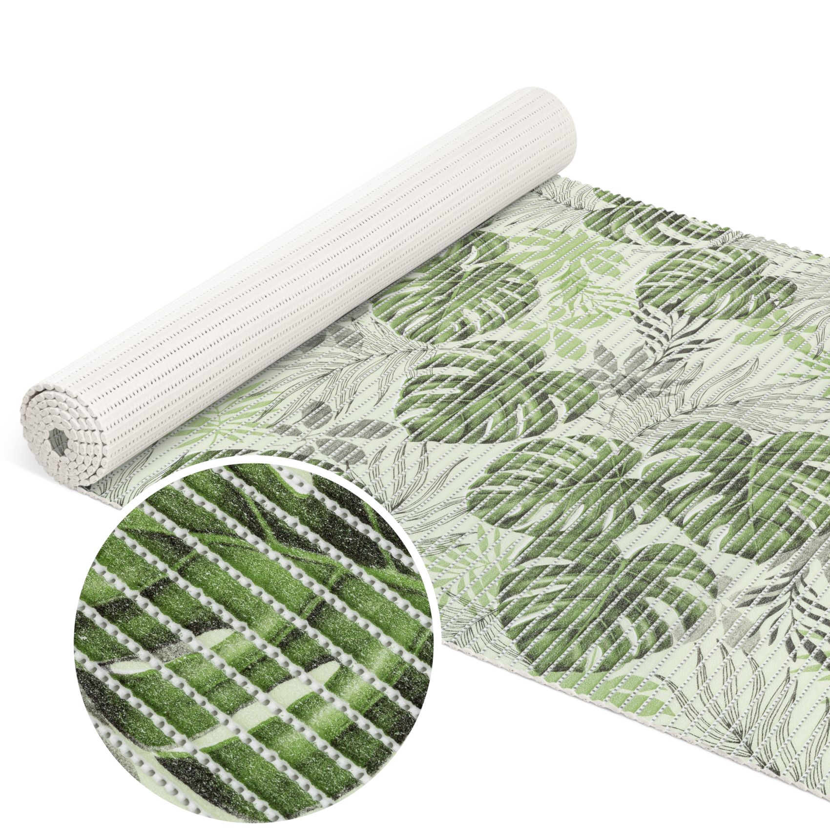 Weichschaummatte Bad Weichschaum Badematte Breite 65cm Palmenblat 100x65cm