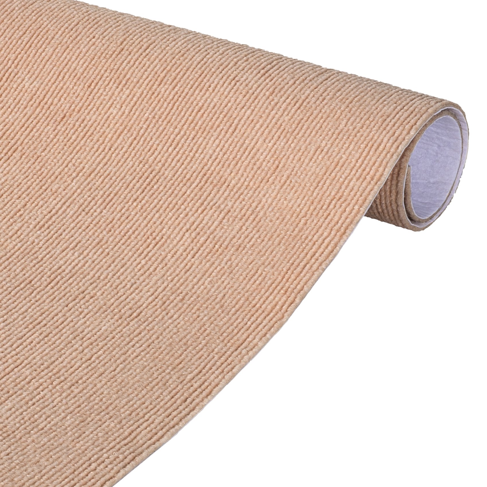 Antirutschmatte Bodenmatte selbsthaftend Teppich Bodenbelag in Meterware Hellbraun 100x100cm