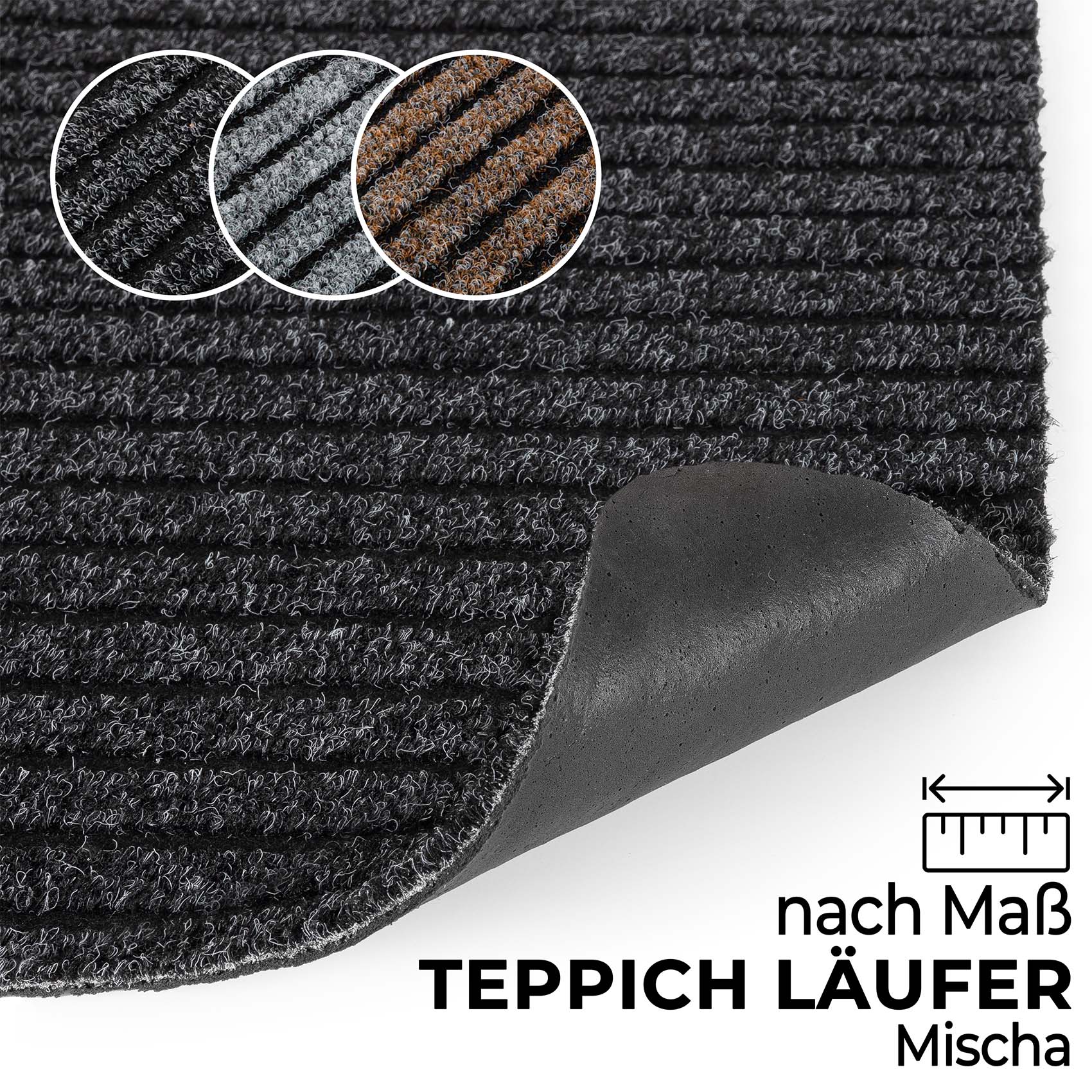 Läufer Flur Teppichläufer Sauberlaufmatte Mischa nach Maß