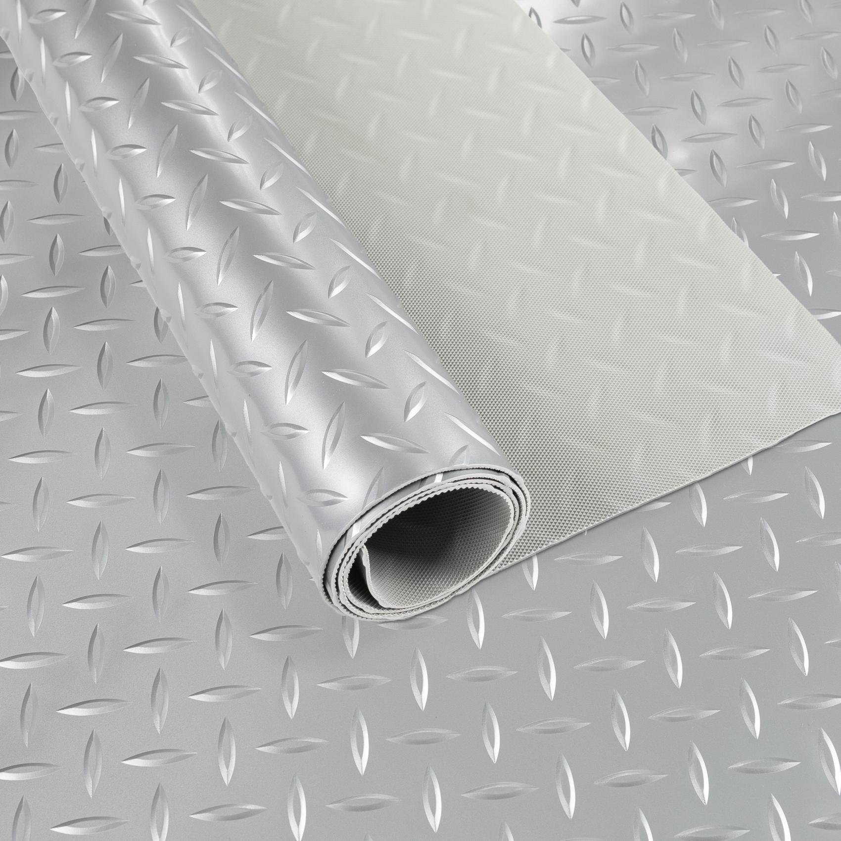 PVC Bodenbelag Dionis 1,5mm Tränenblech Silber 100x90cm