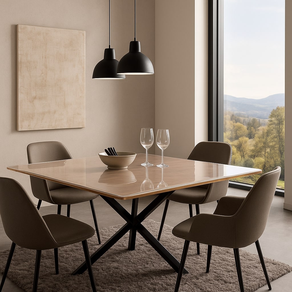 Tischfolie transparent nach Maß 2mm mit oder ohne abgeschrägter Kante