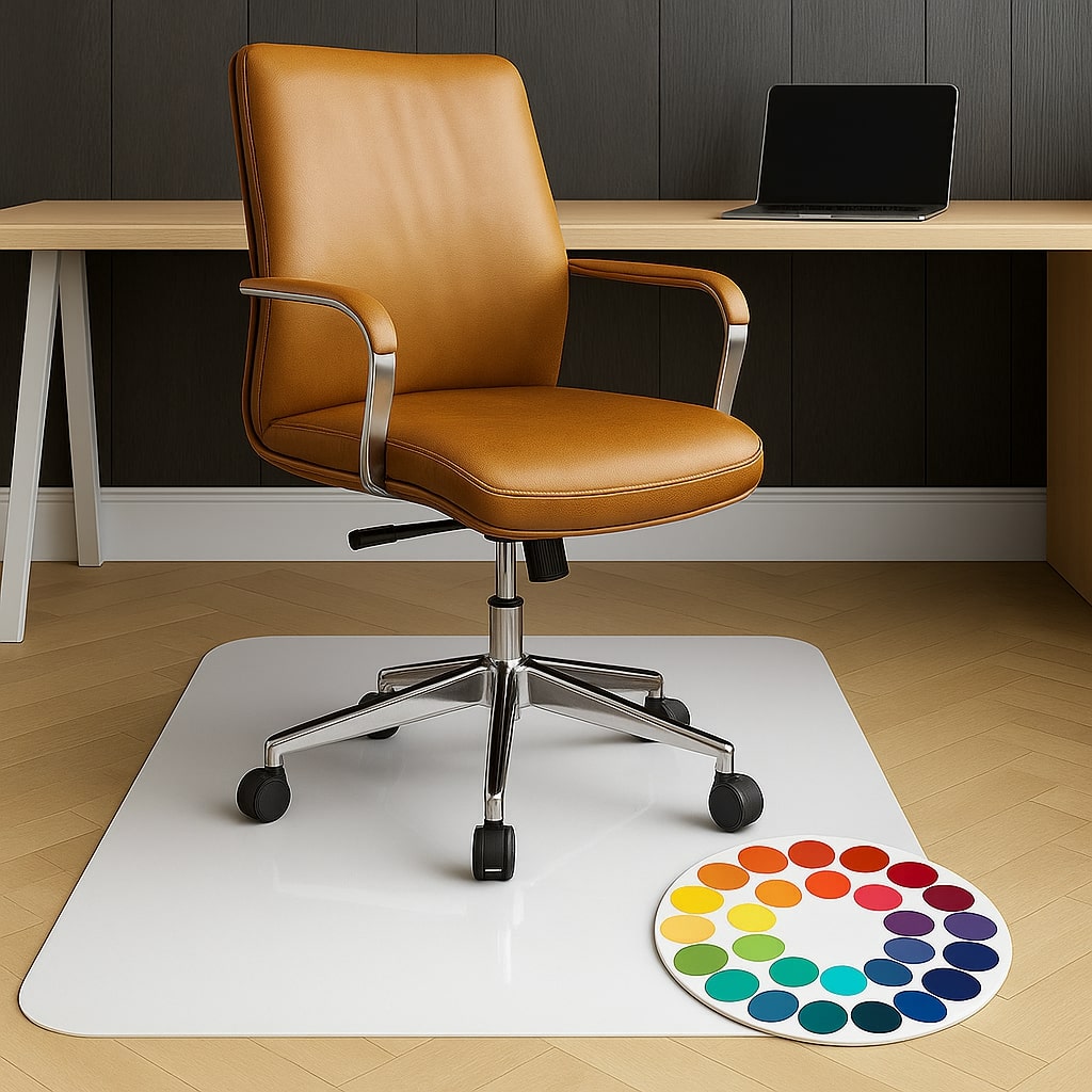 Bürostuhlunterlage Bodenschutzmatte nach Maß Uni Volltondruck