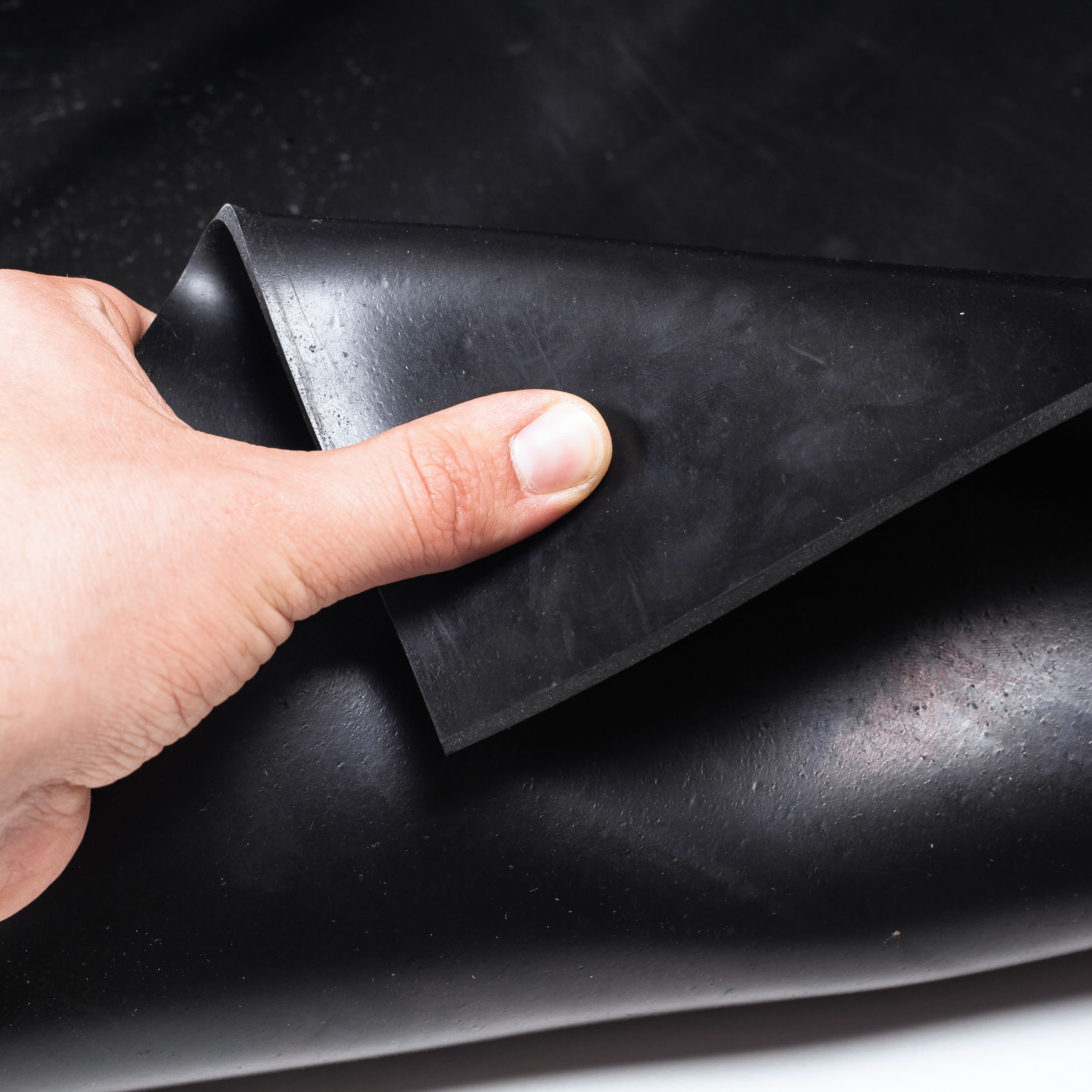 SBR Gummimatte Meterware Gummi Bodenbelag Glatt Schwarz 3mm 100cm Breite 50 x 100cm