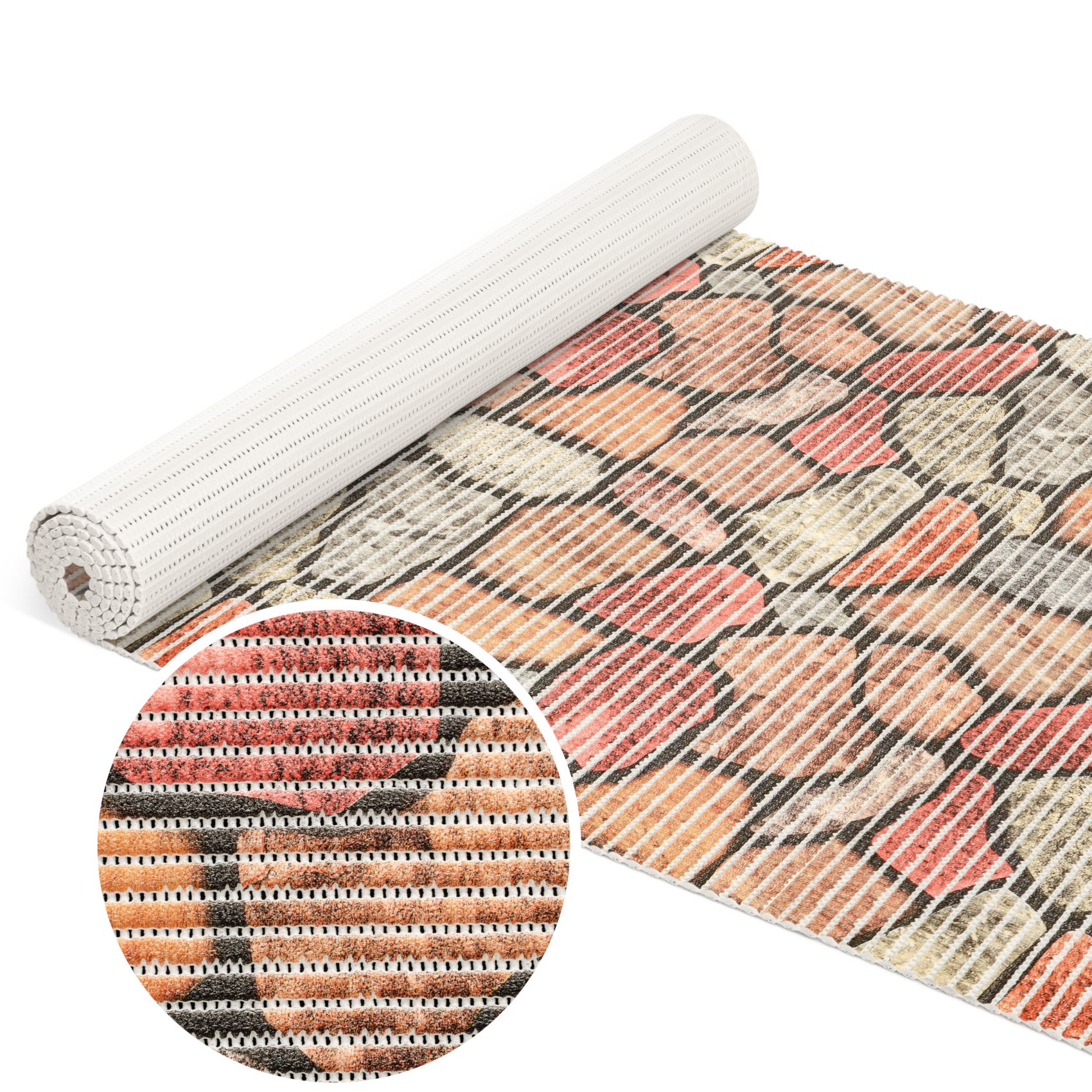 Weichschaummatte Bad Weichschaum Badematte Mosaiksteine Bunt Breite 65cm Meterware Rund 65cm