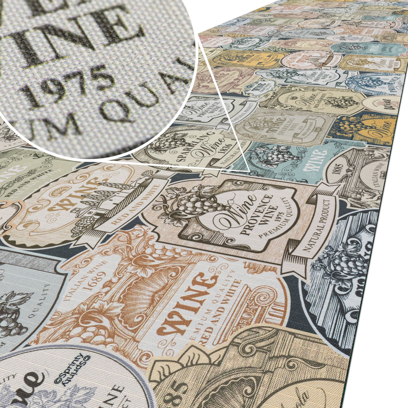 Küchenläufer waschbar Textil + PVC Küchenteppich rutschfest Sprinty Fortuna Mehrfarbig 50cm Breit 100x52cm