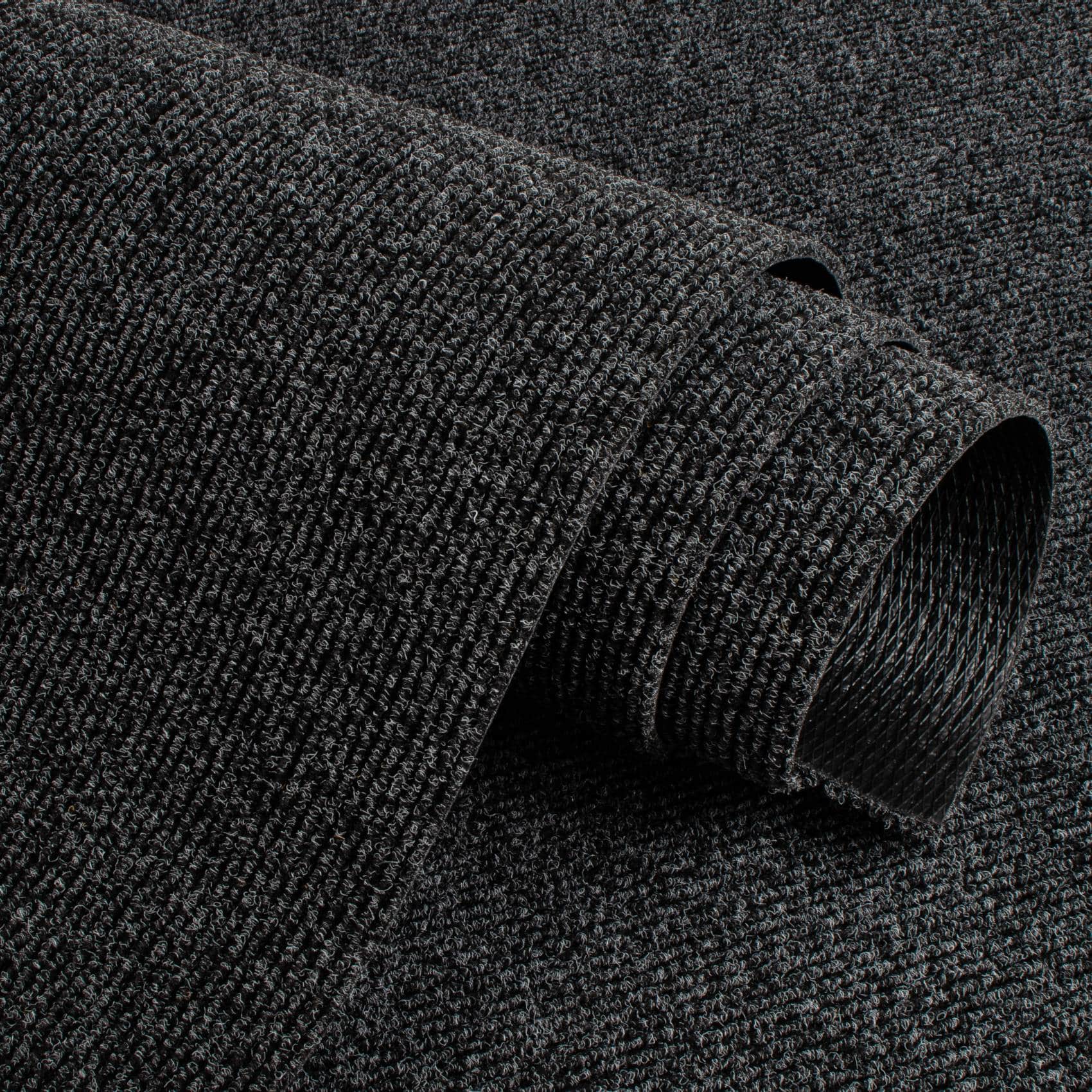 Sauberlaufmatte Schmutzfangmatte Teppichläufer Läufer Flur JUMBO Breite 100cm Meterware Anthrazit 100x100cm
